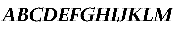 Nyck MBoldItalic Instance Font UPPERCASE