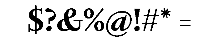 Nyck MMedium Instance Font OTHER CHARS