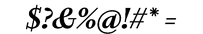 Nyck MMediumItalic Instance Font OTHER CHARS