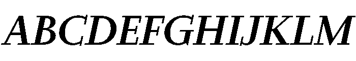 Nyck MMediumItalic Instance Font UPPERCASE