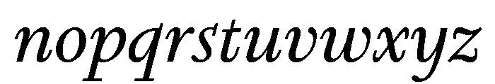 Nyck MRegularItalic Instance Font LOWERCASE