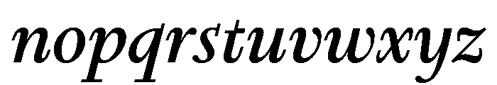 Nyck MTextItalic Instance Font LOWERCASE