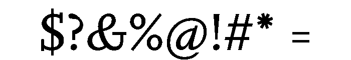 Nyck SRegular Instance Font OTHER CHARS