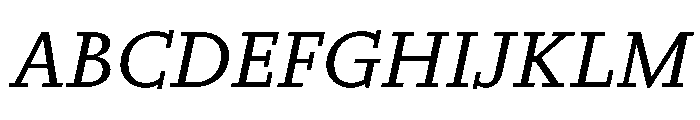 Nyck SRegularItalic Instance Font UPPERCASE