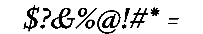 Nyck STextItalic Instance Font OTHER CHARS