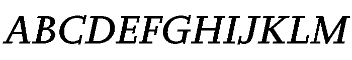 Nyck STextItalic Instance Font UPPERCASE