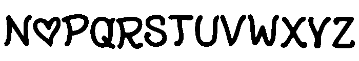 O_Heart Font UPPERCASE