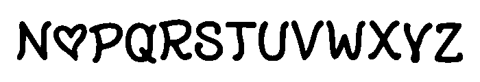 O_Heart Font LOWERCASE
