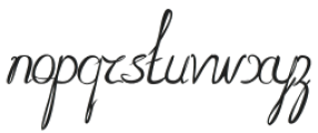 O.Yu_caligraf Regular otf (400) Font LOWERCASE