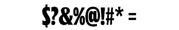 Oaks Bold Condensed Font OTHER CHARS