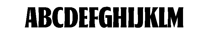Oaks Bold Condensed Font UPPERCASE