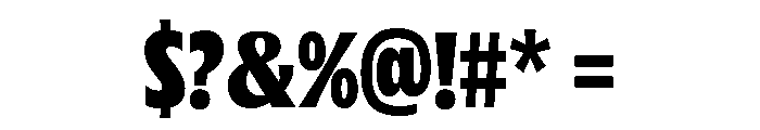 Oaks Bold SemiCondensed Font OTHER CHARS