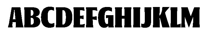 Oaks Bold SemiCondensed Font UPPERCASE