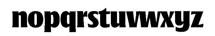 Oaks Bold SemiCondensed Font LOWERCASE