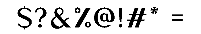Oaks Bold Font OTHER CHARS