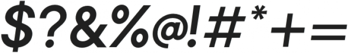 Oakes Grotesk Semi-Bold Italic otf (600) Font OTHER CHARS