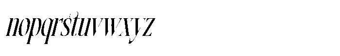 Oathfire Italic Font LOWERCASE