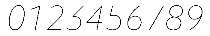 Objektiv Arabic Thin Italic Font OTHER CHARS