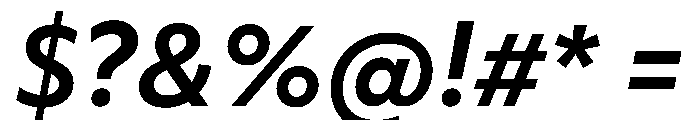 Objektiv Devanagari Bold Italic Font OTHER CHARS