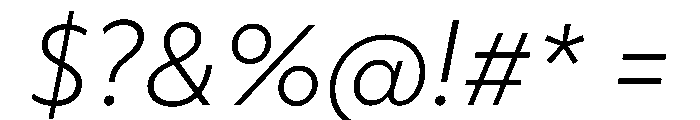 Objektiv Devanagari Light Italic Font OTHER CHARS
