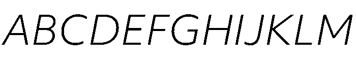 Objektiv Devanagari Light Italic Font UPPERCASE