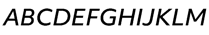 Objektiv Devanagari Medium Italic Font UPPERCASE