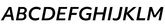 Objektiv Devanagari Semibold Italic Font UPPERCASE