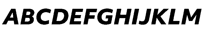 Objektiv Hebrew Extra Bold Italic Font UPPERCASE