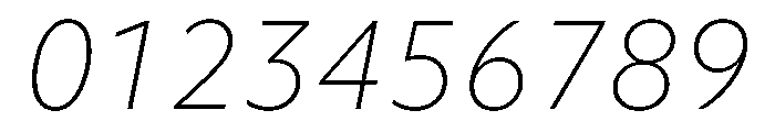 Objektiv Hebrew Extra Light Italic Font OTHER CHARS