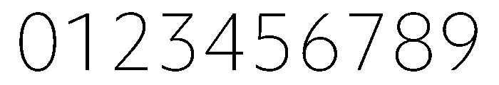 Objektiv Hebrew Extra Light Font OTHER CHARS