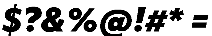 Objektiv Hebrew Heavy Italic Font OTHER CHARS