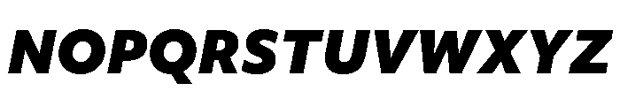 Objektiv Hebrew Heavy Italic Font UPPERCASE