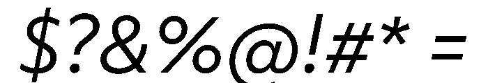 Objektiv Variable Italic Font OTHER CHARS