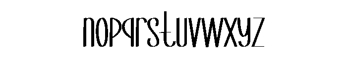 Oblique Style Font LOWERCASE