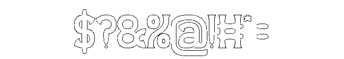 Observant & Aware-Hollow Font OTHER CHARS