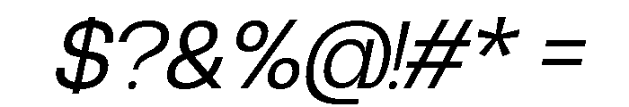 Obsydia Italic Font OTHER CHARS