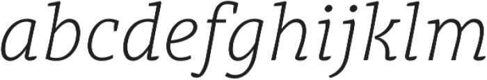 Obla Thin Italic otf (100) Font LOWERCASE