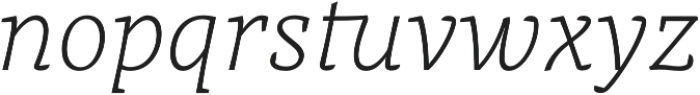 Obla Thin Italic otf (100) Font LOWERCASE