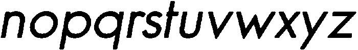 Oblique otf (400) Font LOWERCASE