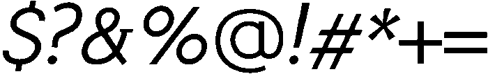 Oblique otf (400) Font OTHER CHARS