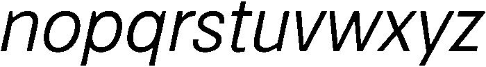 Oblique otf (400) Font LOWERCASE