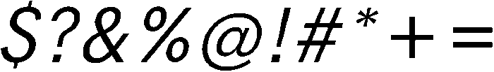 Oblique otf (400) Font OTHER CHARS