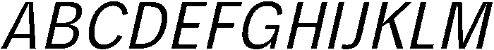 Oblique otf (400) Font UPPERCASE