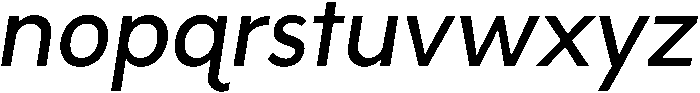 Oblique otf (400) Font LOWERCASE
