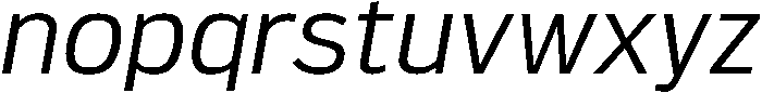 Oblique otf (400) Font LOWERCASE
