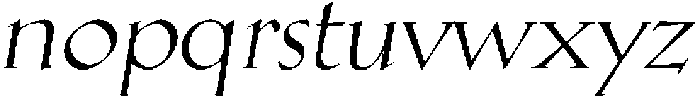 Oblique otf (400) Font LOWERCASE