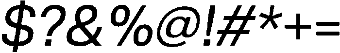 Oblique otf (400) Font OTHER CHARS