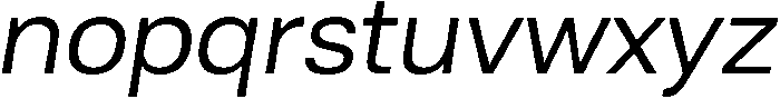 Oblique otf (400) Font LOWERCASE
