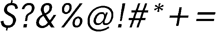 Oblique otf (400) Font OTHER CHARS