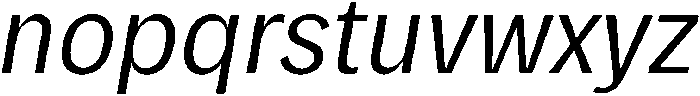 Oblique otf (400) Font LOWERCASE